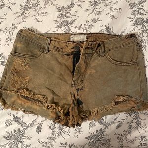 Free people acid wash shorts